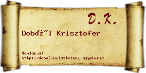 Dobál Krisztofer névjegykártya